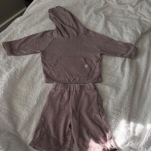Cozy Mauve Hoodie and Shorts Set